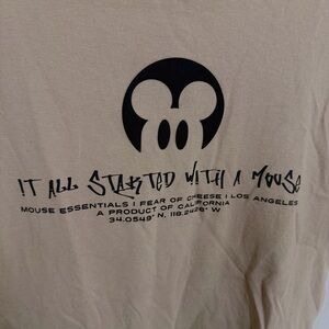Mouse Essentials Beige Graphic Tee